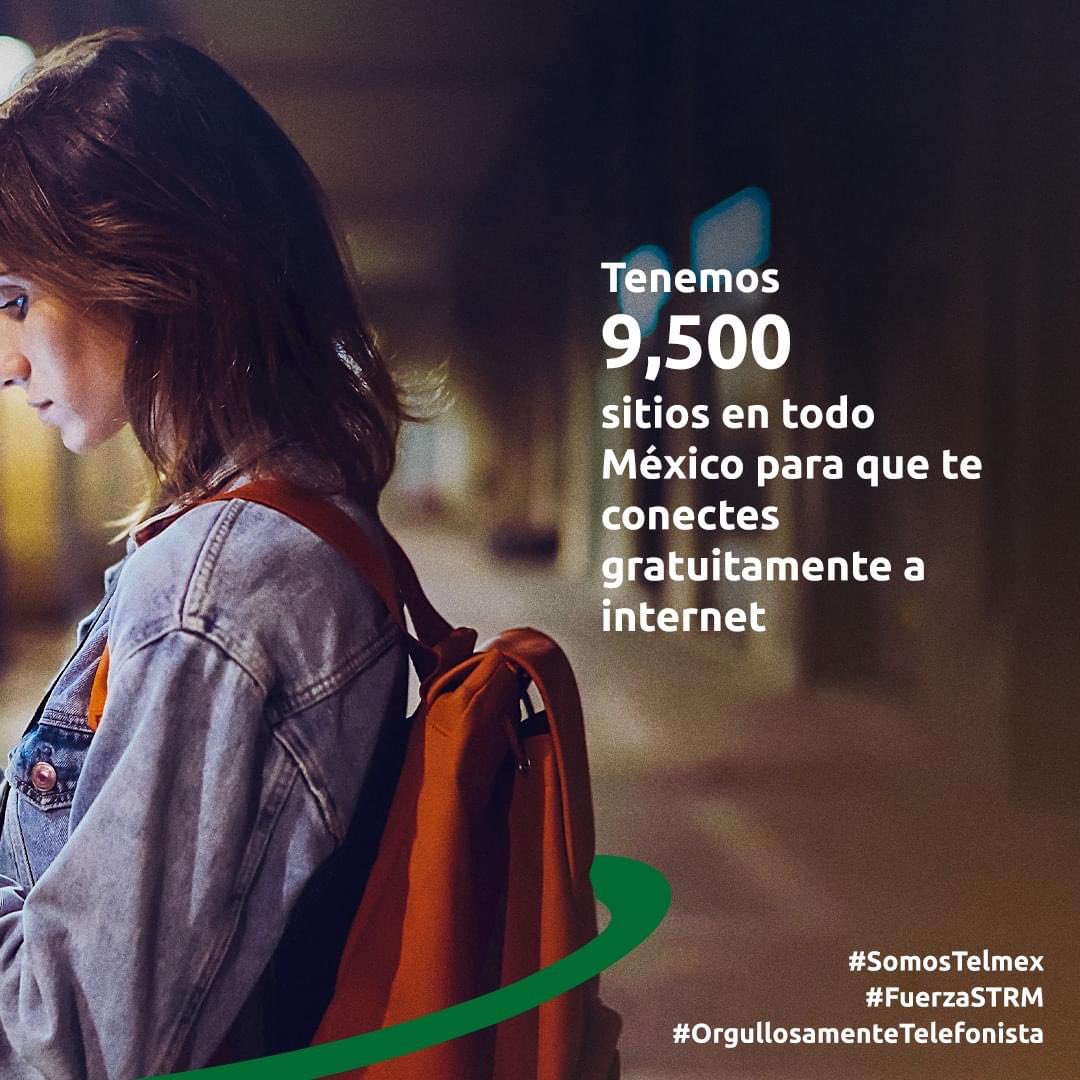 Y tú, ¿ya conoces estos puntos de conectividad gratuita? 📶

#SomosLaConexiónQueUneAMéxico #SomosTelmex
#OrgullosamenteTelefonista
#FuerzaSTRM