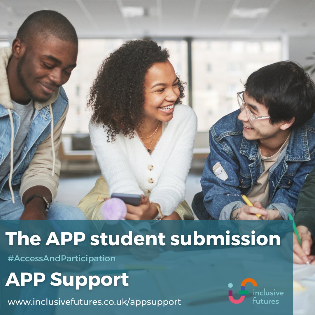 Inclus_Futures's tweet photo. We can support you with your approach to student consultation, a legal requirement as part of the #AccessAndParticipation regulatory process.

📧 hello@inclusivefutures.co.uk

🆓 support webinar https://t.co/BD8d7SRIFu 

#WideningParticipation #FairAccess #APP #OfS #UKHE https://t.co/jAPwFspfXL