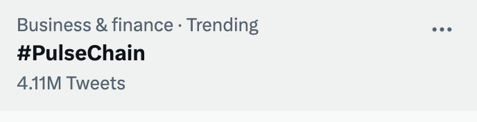 jamiextitan's tweet photo. #PulseChain is TRENDING 🔥

4.11M Tweets so far ‼️

Can we get to 10M ⁉️ https://t.co/y3CT7Ov5VN