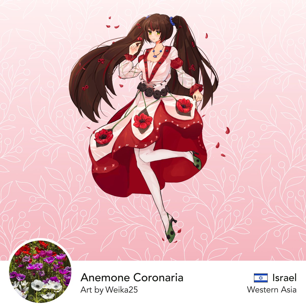 ApiLookbook's tweet photo. Anemone Coronaria from Israel • Art by @weika25
#aapihm #characterdesign #BLOOMapi https://t.co/oV5Aifm3xn