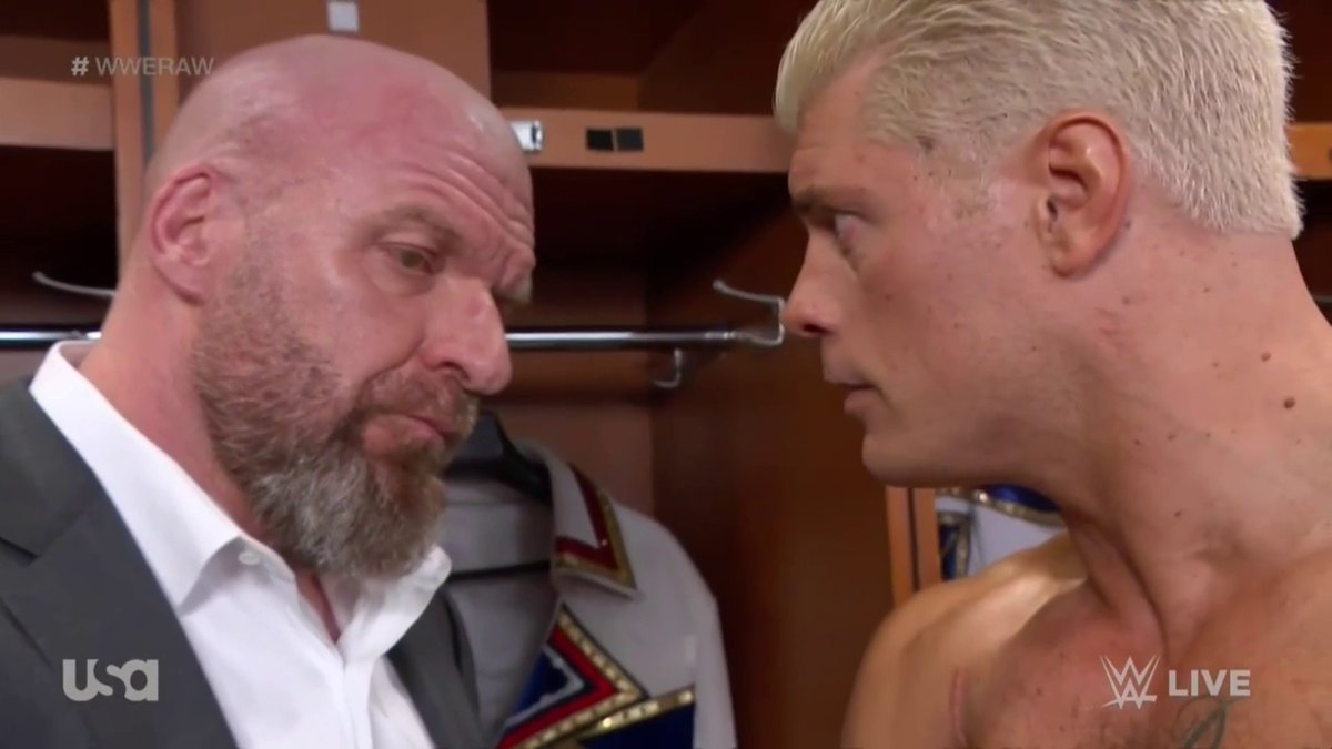 👀

@TripleH @CodyRhodes #WWERaw