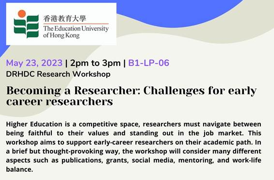 The workshop for #EarlyCareer #researchers by Dr Flavia H Santos from University College Dublin, @UCDPsychology is happening today at the Faculty of Education and Human Development, Early Childhood Education Department in Hong Kong. 

@FEHD_EdUHK  @ECE_EdUHK #UCDPsychOnTour