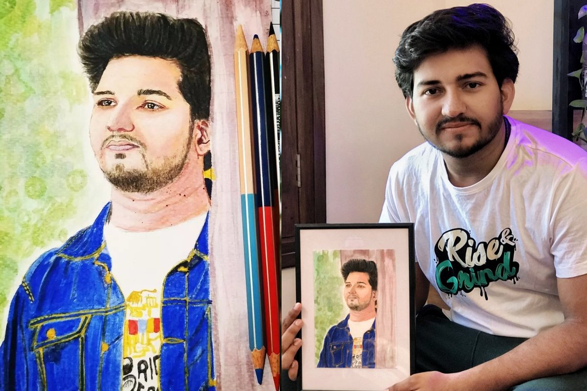 Thank You so Much Artist Neelam Vaishnav for This Masterpiece 💙❤️💜 #mukeshofficials #portrait