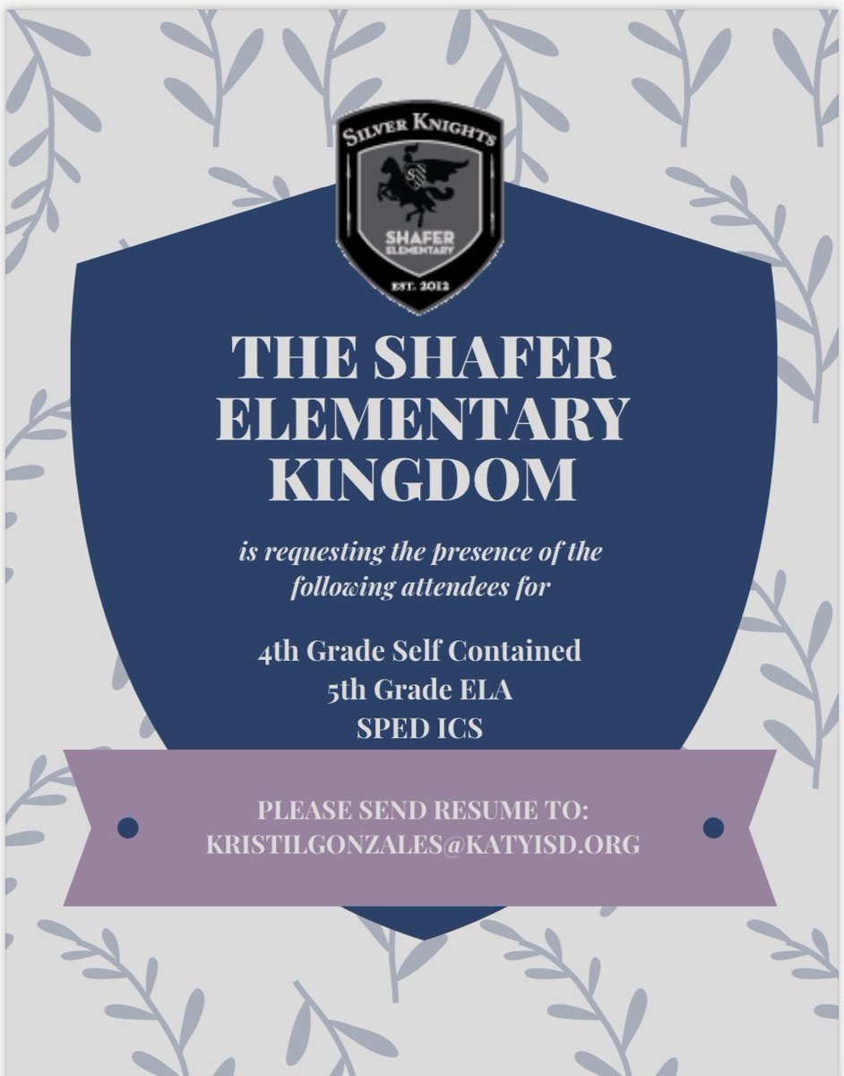 ShaferTweets's tweet photo. Looking for a few Noble Knights to add to our 23-24 staff. https://t.co/KrWadXsE6t