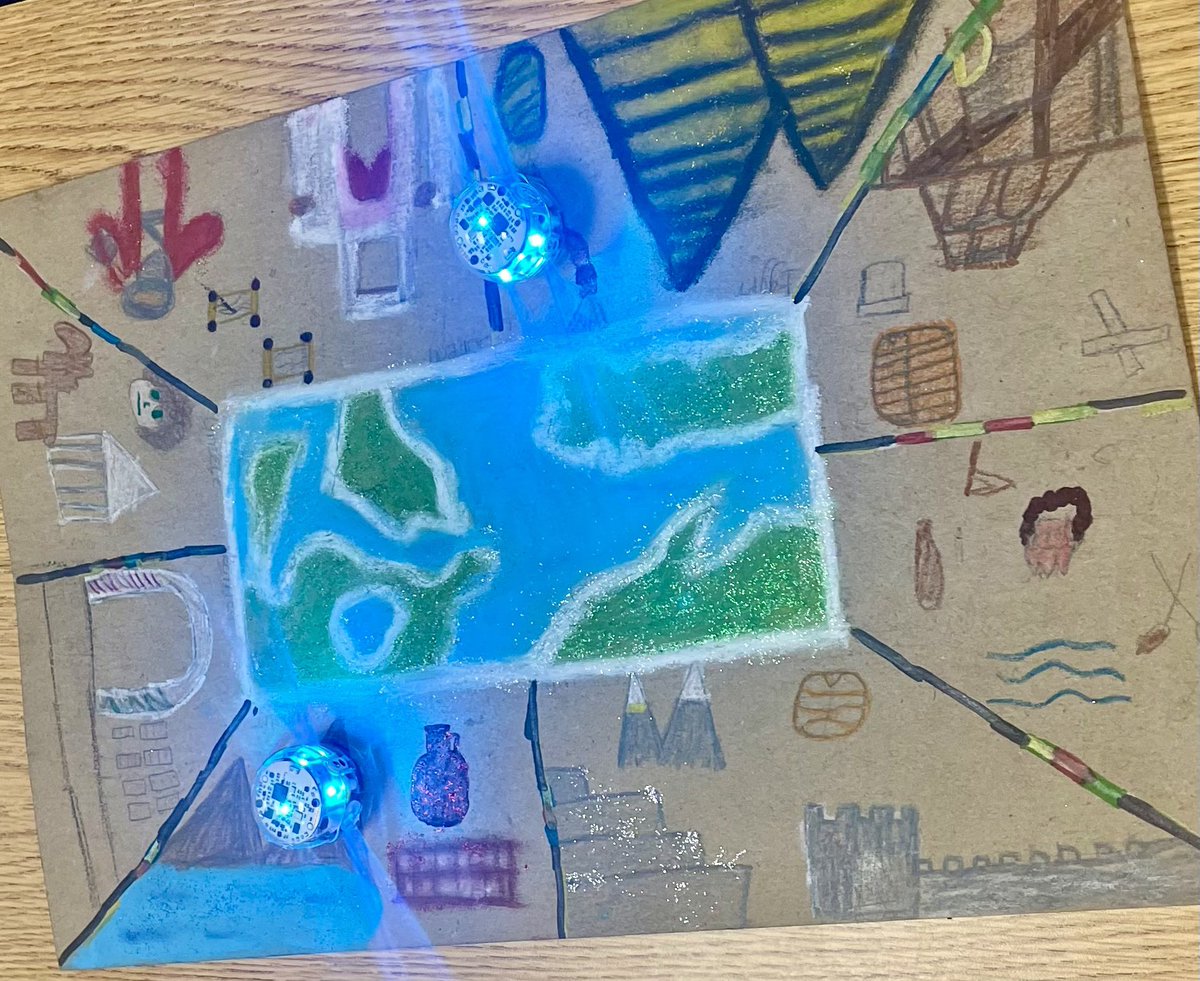 jerry_recker's tweet photo. Shout out to Ms. Williams! She designed this ancient world civilizations story map lesson that reviewed all of the sixth grade social studies standards, AND also embedded computer science! Zoom in on the black lines to see the color codes and the great artwork! #TNSTEM @TNedu https://t.co/9NZ5THfSlL