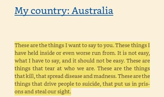 I posted Talking To My Country by #StanGrant (#HarperCollinsPublishers) on my #bookcovers and #firstsentences homage series on #Instagram today. The 2016 book has sat in my TBR pile for too long. But Grant's opening paragraph could have been written yesterday! 👇😔