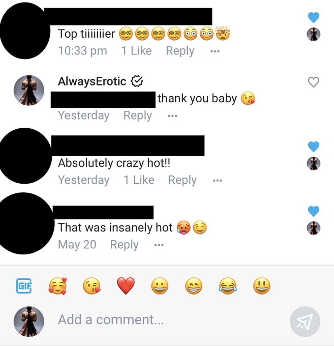 Couple of the comments on my most recent OF post  ? what are you waiting for?? https://t.co/OsE1pJ6N