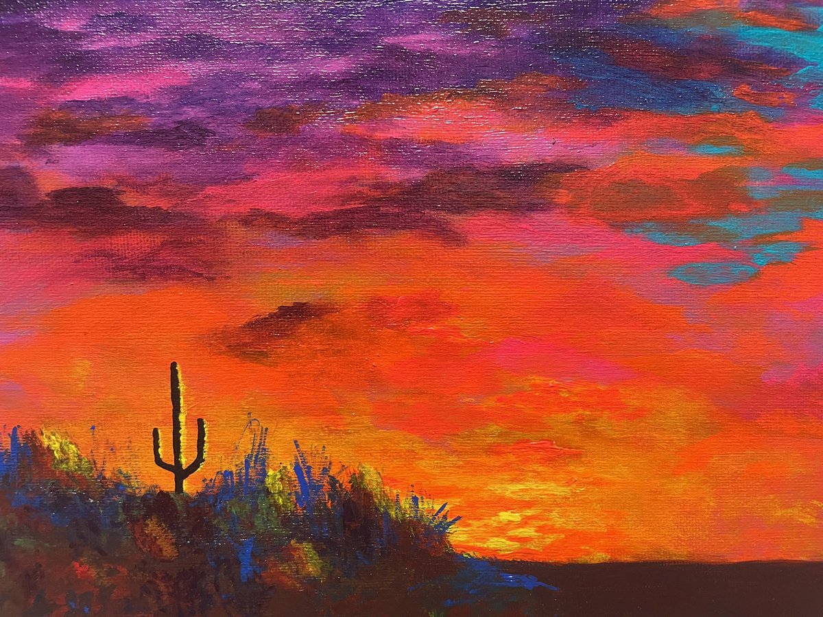 Acrylic on canvas #Tucson #TucsonArt #southwestart