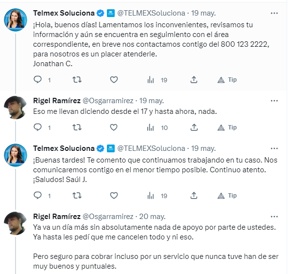 Osgarramirez's tweet photo. @Profeco  Solo para saber qué podría hacer con @TELMEXSoluciona  @Telmex  @infinitum 

Que descaradamente solo me dan la misma respuesta automática desde el día 17 del presente mes, ya hasta les pedí que me cancelaran todo y nada. Adjunto capturas, en respuesta la última. https://t.co/EMembtFq8C
