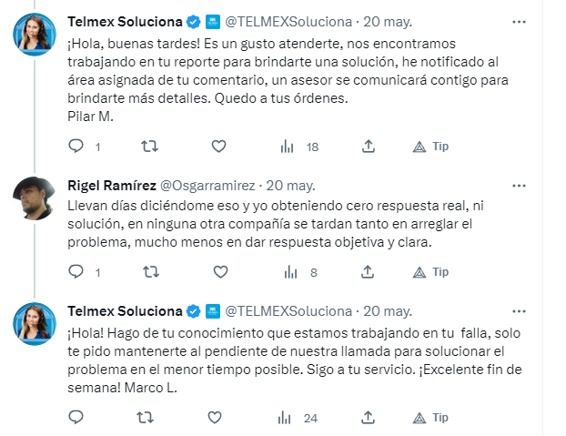 Osgarramirez's tweet photo. @Profeco  Solo para saber qué podría hacer con @TELMEXSoluciona  @Telmex  @infinitum 

Que descaradamente solo me dan la misma respuesta automática desde el día 17 del presente mes, ya hasta les pedí que me cancelaran todo y nada. Adjunto capturas, en respuesta la última. https://t.co/EMembtFq8C