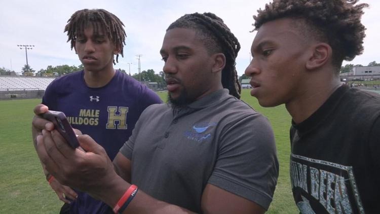Male High School's Gentry twins pushing each other to take over the jumps: wdrb.news/3ogIywA | <a href="/TomLaneWDRB/">Tom Lane</a>