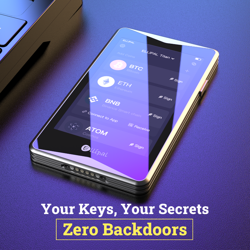 ELLIPAL's tweet photo. ELLIPAL crypto cold wallet is:

✅ No KYC, zero backdoors: true financial sovereignty🔥

✅ Air-gapped &amp; tamper-proof: protect from any unauthorized access🔐