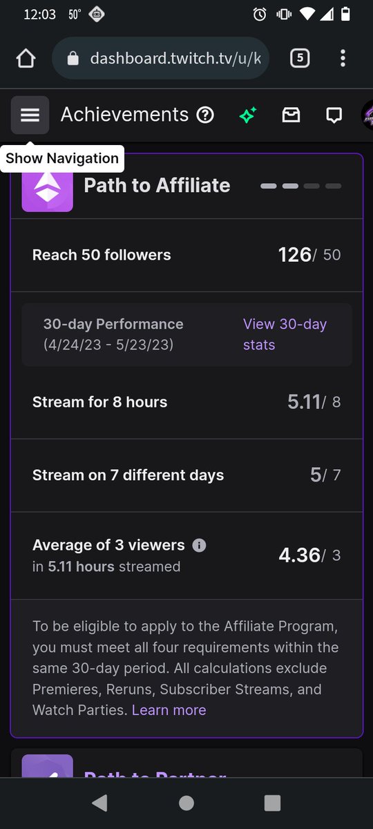 catkillkt's tweet photo. So close to hitting #twitchaffiliate I'm excited! 🥰 https://t.co/6wF5jqCsmP