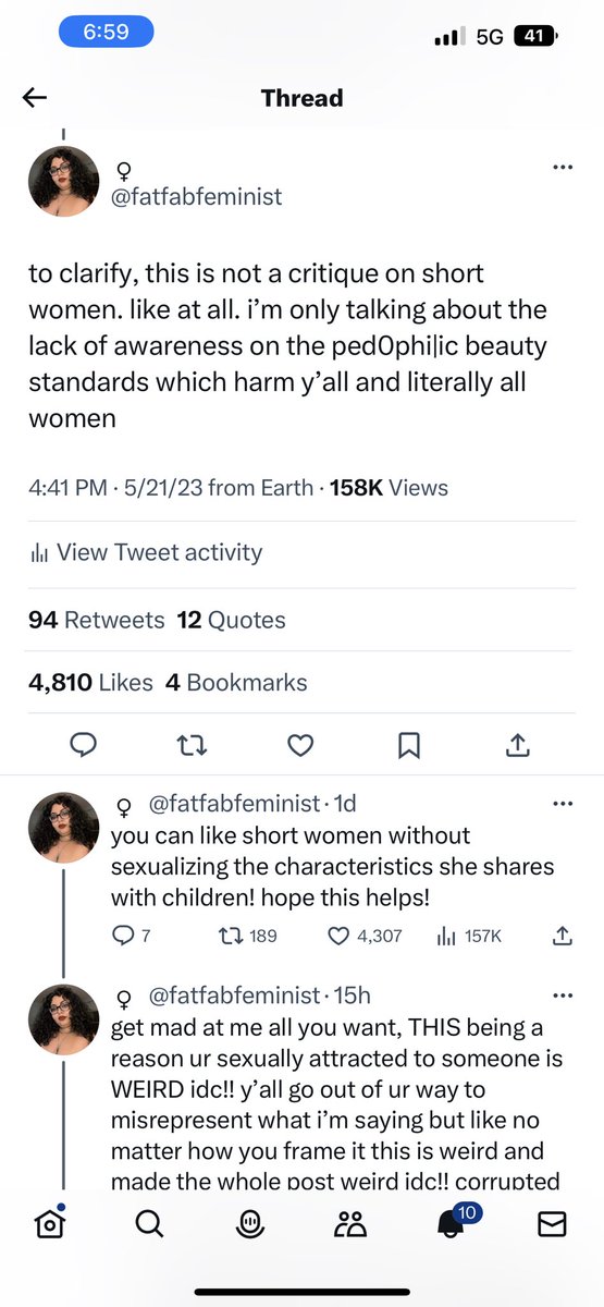fatfabfeminist's tweet photo. y’all are cooked in the head!

all bc I found being attracted to someone *because* they shop in the kids section, weird?? 

absolutely unhinged https://t.co/G1CqkcmJh7