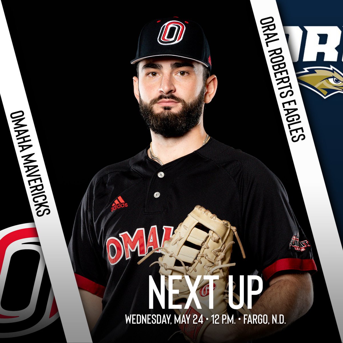 OmahaBSB's tweet photo. ⚾️𝗠𝗔𝗩𝗘𝗥𝗜𝗖𝗞𝗦🆚𝗚𝗢𝗟𝗗𝗘𝗡 𝗘𝗔𝗚𝗟𝗘𝗦⚾️

The Mavericks open their fourth straight Summit League Tournament this Wednesday at noon when they face No. 1 Oral Roberts.

📰https://t.co/aHjDTjRk4S

#OmahaBSB https://t.co/3KRf0rilRe
