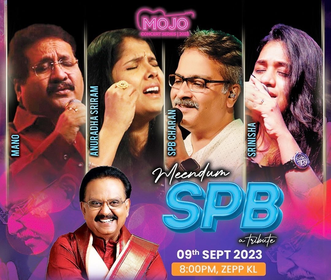 verrakathaigal's tweet photo. Meendum SPB. A tribute concert specially for the man who has ruled our playlist entirely.
9th Sept 2023
Zepp KL
Stay tuned for ticketing updates!
#MojoConcertSeries2023 #mymojoprojects #mojoconcertseries #SPB #MeendumSPB https://t.co/9EcdX9V78n