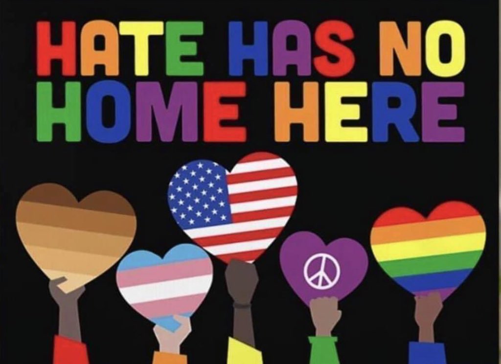 Hate has no home here. 
Only love. 

RT if you agree. Spread the love. 

#lgbt+ #trans #LoveOverHate