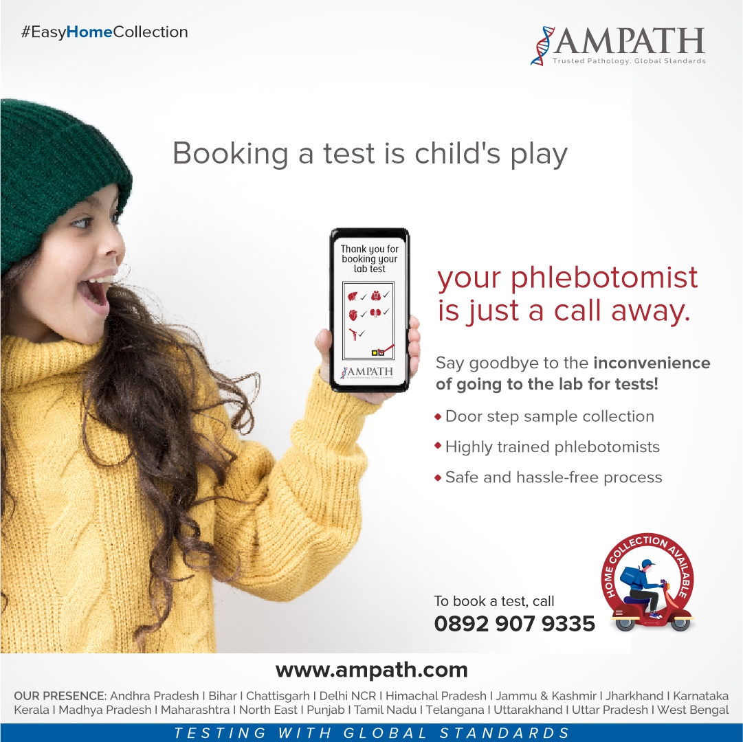 Prioritize your well-being effortlessly with Ampath's Home Collection service. Take control of your health from the comfort of your own home.

📞 Call us today 08929079335 or visit our website ampath.com to schedule an appointment.

#AMPATHLabs #diagnosticservices