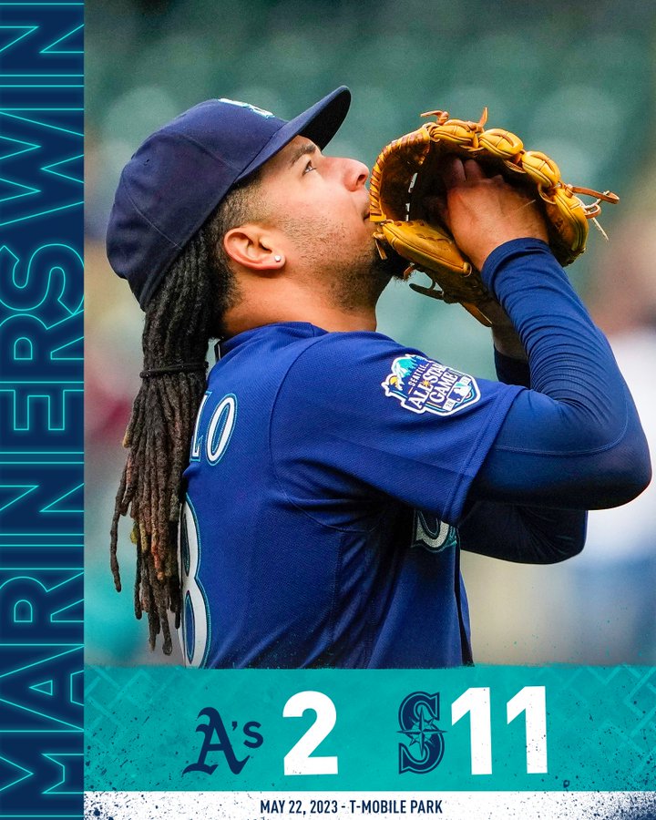Mariners win! Mariners 11, A's 2 May 22, 2023 - T-Mobile Park