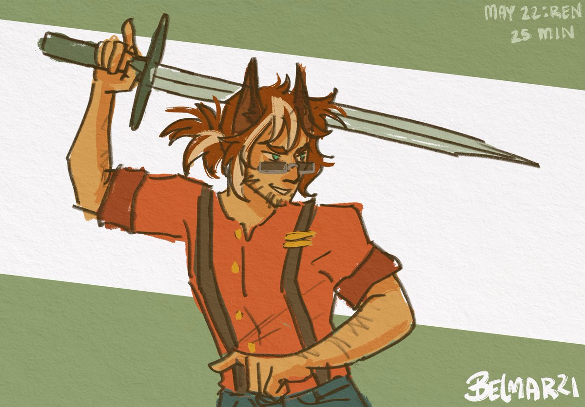 belmarzi's tweet photo. may 22: rendog. dont ask how his glasses stay on there it's magic okay #hermitaday #Hermitcraftfanart #rendogfanart https://t.co/hQLBQQdYF4