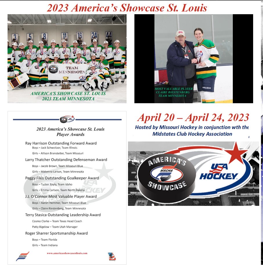 CRiestenberg09's tweet photo. In April, I played in the 2023 America's Showcase in St. Louis with Team MN. We won the championship vs Team Missouri and I received the MVP award of the girls' tournament!  https://t.co/5g4Fxxr1yU https://t.co/etXishtTxS