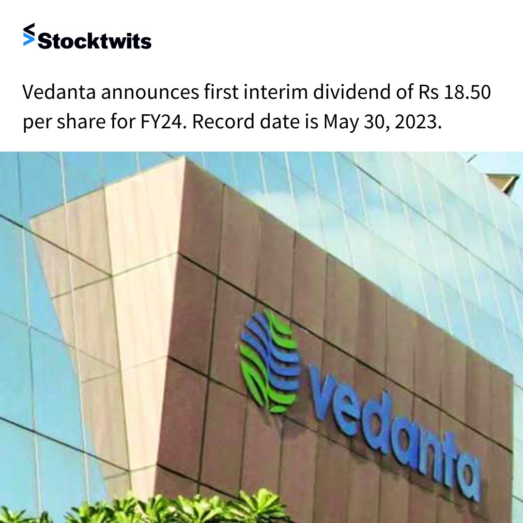 Happy with the dividend? 😉

#Vedanta