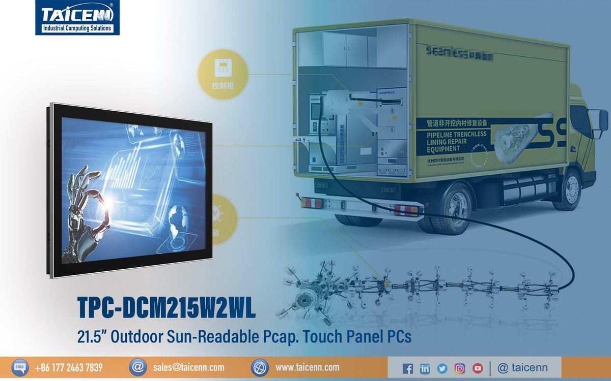 Taicenntech's tweet photo. high bright sunlight readable Industrial Panel PC make the #TAICENN TPC-DCM215W2WL an ideal #PanelPC solution for outdoor mobile engineering vehicles application

#Outdoor #Vehicle #Bonding #TouchPanel #Pcap. #HB #HighBrightness #OpticalBonding  #SunReadable #IndustrialPanel https://t.co/8shFo9Lv8F