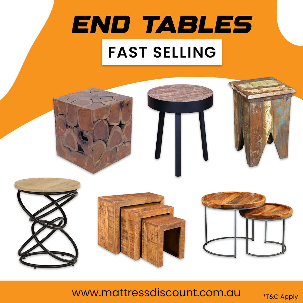 Looking for the perfect finishing touch for your living room? Our end tables are the perfect blend of style and functionality. 
Buy Now Today - mattressdiscount.com.au/tables/end-tab…
#mattressdiscount #endtables #furniture #homedecor #USDT #instagramdown #LISAXCELINE #KissIsDead #JENNIE