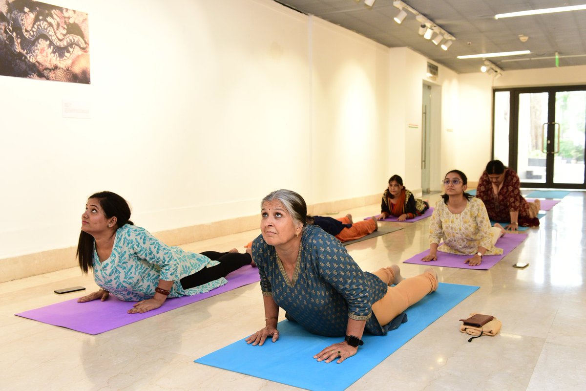 ignca_delhi's tweet photo. Yoga classes commenced at IGNCA for the staff members, organized by Kaladarsana Division, aiming at holistic wellness under the supervision of Yoga teacher- Shri Binay Kumar Thakur from 22nd May 2023.
#InternationalYogaDay2023
#IYD2023
#InternationalDayofYoga2023 
#YogainIGNCA https://t.co/PQQPXVWoUa