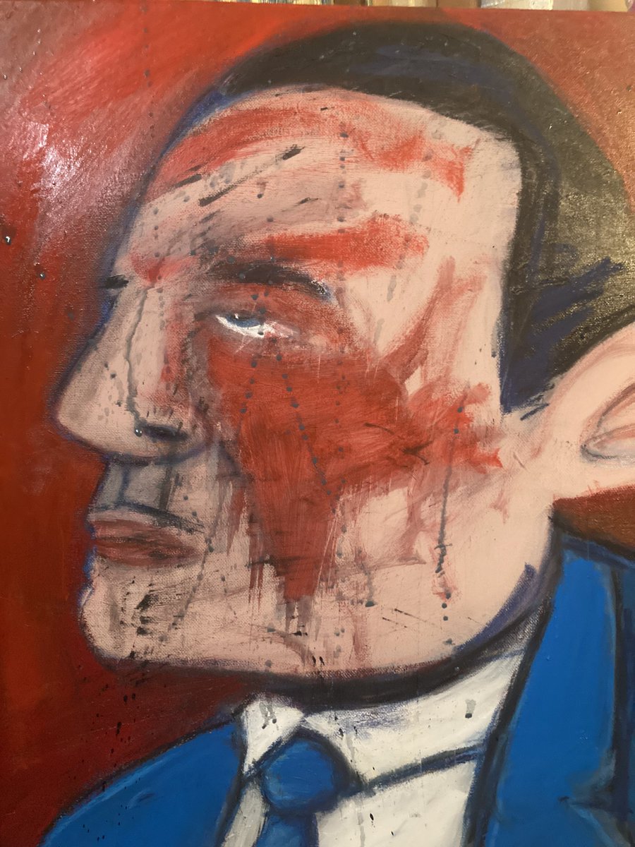 In the study with the candlestick 16x20 on stretched canvas $250