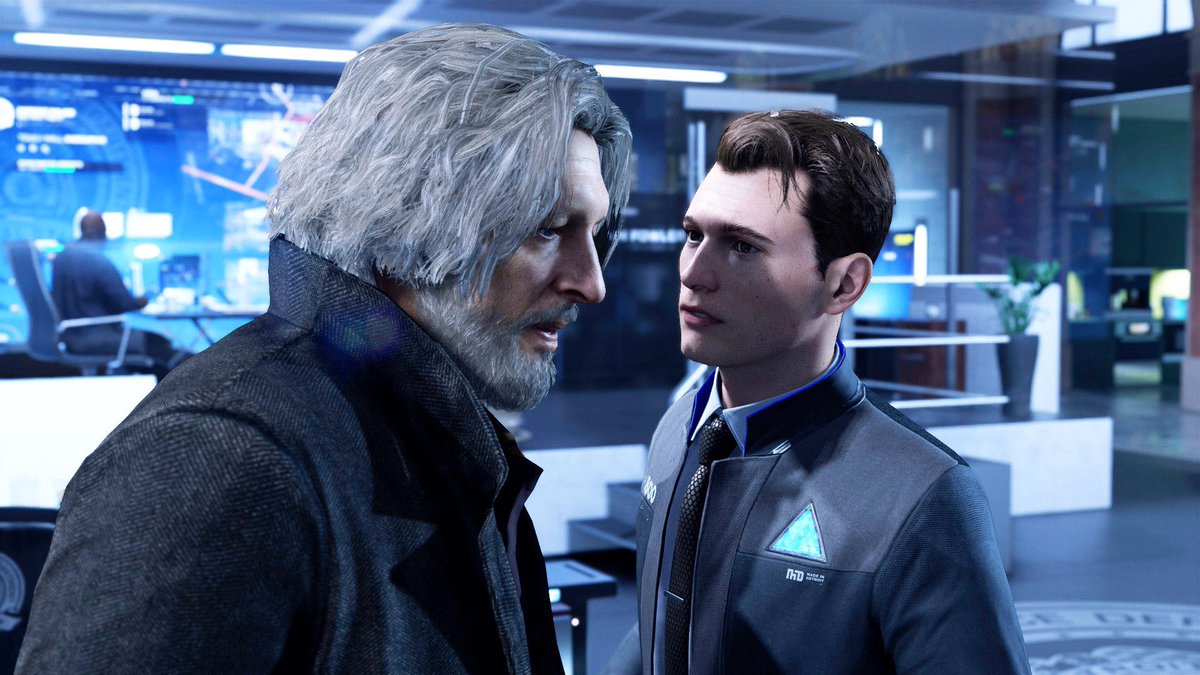 I love this screenshot of ✨ them ✨ it’s like, are you serious? The way Connor is clearly yearning for him, put this in the Louvre #DBH #Hankcon