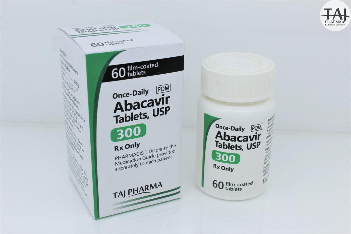 taj_pharma's tweet photo. #Abacavir #Tablets is used to treat #HIV (human immunodeficiency virus) infection. #Abacavirtablets contains the active ingredient abacavir. Abacavir belongs to a group of #antiretroviral #medicines called #nucleoside analogue reverse #transcriptase #inhibitors (#NRTIs). https://t.co/LAnntSWOqV