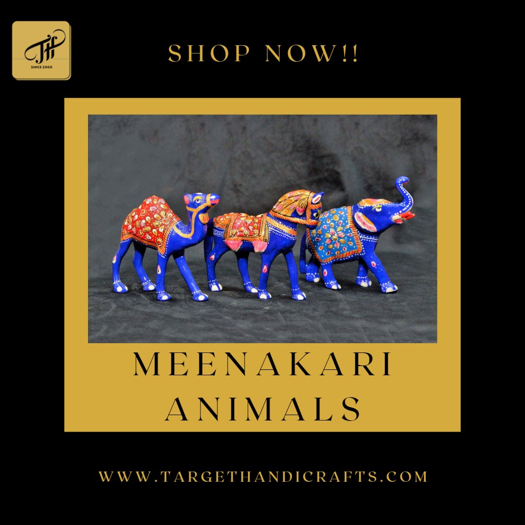 Unleash the vibrant hues of Meenakari on these mesmerizing animal masterpieces!  

Shop now- targethandicrafts.com/product/metal-…

#MeenakariArt #AnimalMagic