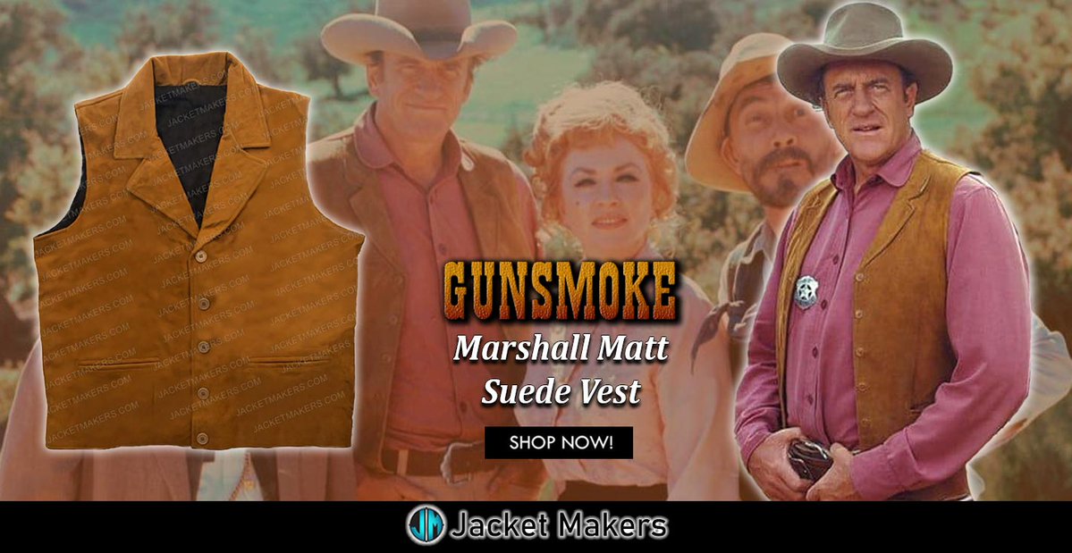 #Gunsmoke #MarshallMattDillon Brown Suede Vest.
<Click on Link Shop Now>
jacketmakers.com/product/gunsmo…
#OOTD #Style #Fashion #Outfit #Costume #Cosplay #jacket #gifts #vest #tv #DailyCowboy #tv #Ben #Bonanza #movie #celebrity #summercollection #cowboy #cowboyvest #sale #offers #shopnow