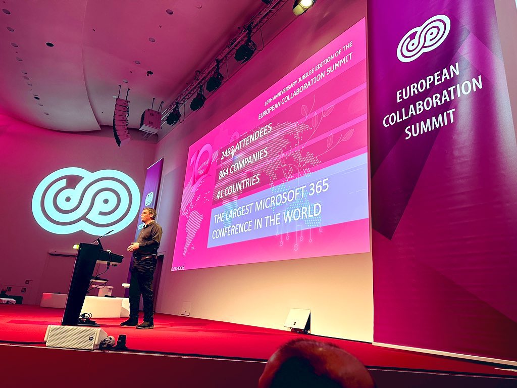 magrom's tweet photo. We went from 150 attendees 10 years ago with #spcadriatics to a sold out > 2500 attendee #collabsummit #Microsoft365 https://t.co/R62Trgi28S