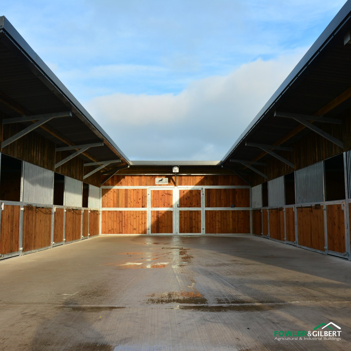 HOLD YOUR HORSES AND LOOK AT THIS!
Hipped stable block with tack and feed rooms! Did you know we work alongside your preferred stables manufacturers to ensure the design and layout of your building suits your needs!
01630 655 555     flgb.co.uk
#equestrian #stable