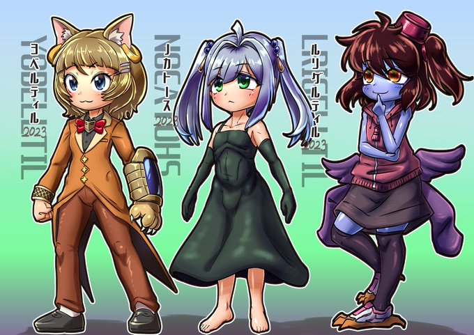 【創作】オリキャラ女の子男の子3人【新デザ】 | キリモミスト #pixiv #イラスト  https://t.co/ohizlIlvjn 
今年はこういう見た目 https://t.co/iiuB0TKP3o