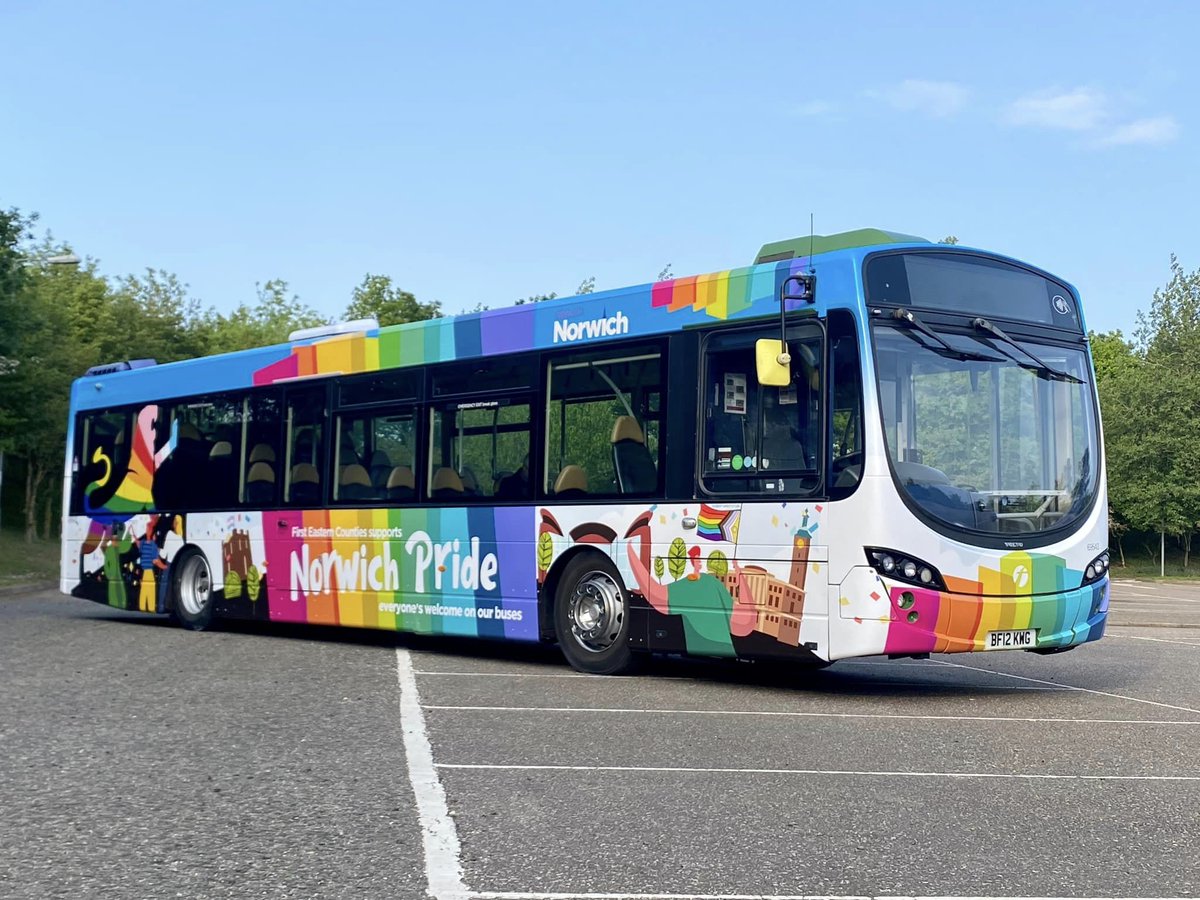 Norwich Pride Bus Revealed by @FirstNorwich and @NorwichPride  eastnorfolkbus.blogspot.com/2023/05/norwic…