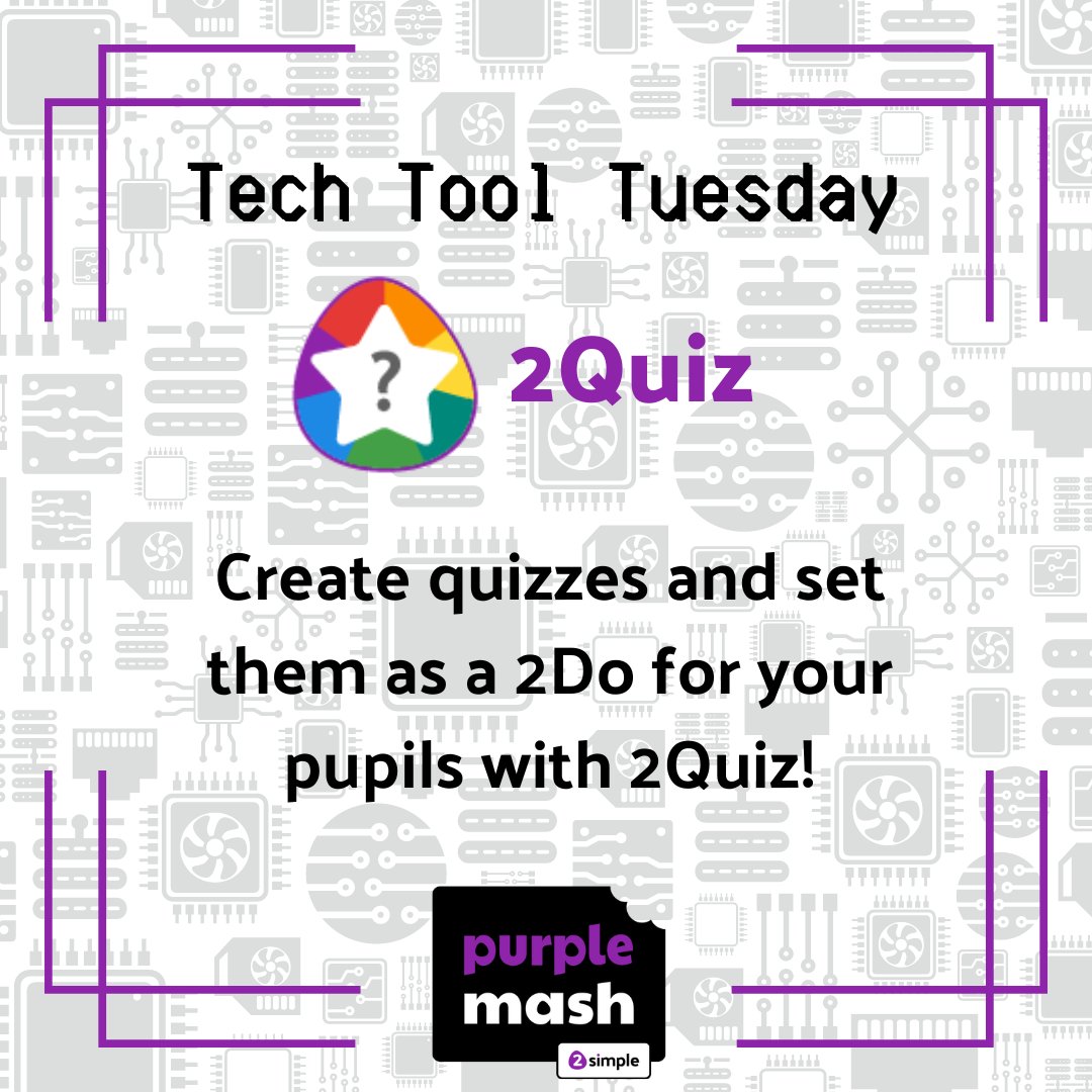 purpleMash's tweet image. Set up quizzes about any topic with 2Quiz - perfect for the end of a unit, or the end of term!
purplemash.com/#app/diyjs/2qu…

#quiz #retrievalpractice #repetition #learning #EdTech