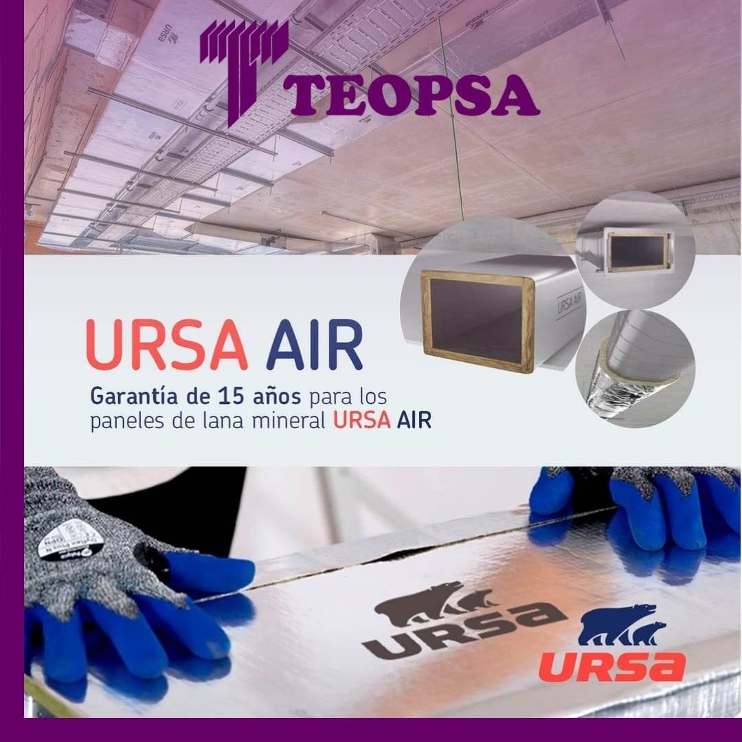 Nuestro proveedor #ursa ofrece una garantía de 15 años sobre su gama de paneles Ursa AIR.

Estos paneles están diseñados para el aislamiento de conductos de aire acondicionado y contribuyen a minimizar notablemente el ruido provocado en la climatización de inmuebles.