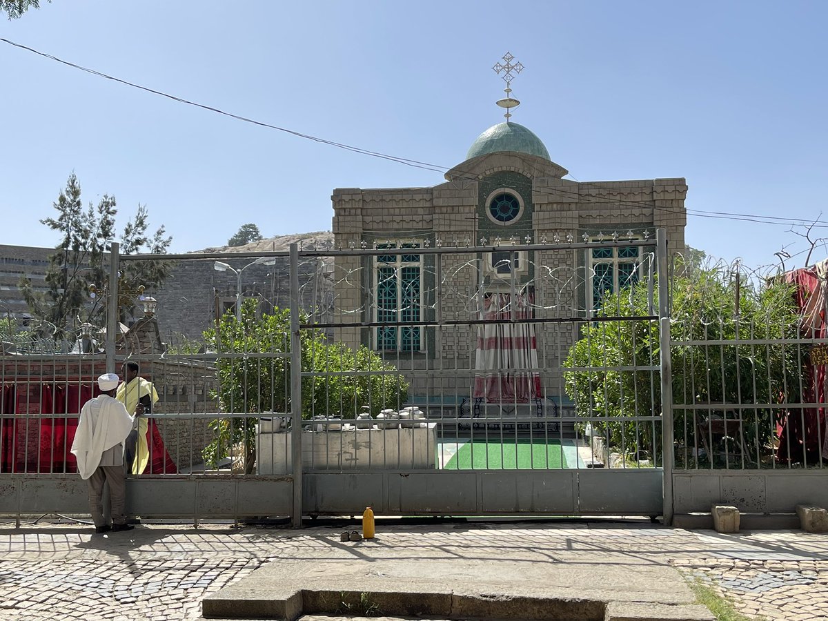 RolandKobia's tweet photo. A privilege to approach the place where the Ark of the Covenant is said to rest at the Church of St. Mary of Zion, in Aksum. 

History and faith transpire here. Ethiopia has so much to show to the world. 🇪🇹

#Ethiopia #Tigray https://t.co/PZCdYXY9du