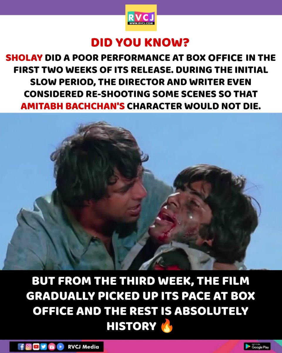 Did you know? 

#sholay #dharmendra #amitabhbachchan #rvcjinsta #rvcjmovies @aapkadharam @SrBachchan