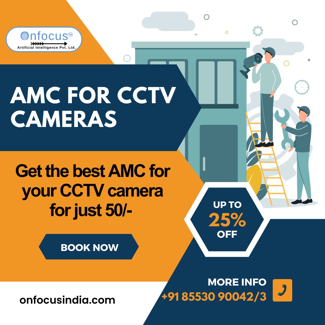 onfocus_123's tweet image. &quot;Capture every detail with our unbeatable AMC service! 💯📷 For just 50 rupees per cam, enjoy top-notch CCTV maintenance and support. Don&apos;t compromise on security! 🚀🔒 

#AMCService #CCTVCameras #AffordableSolutions&quot;