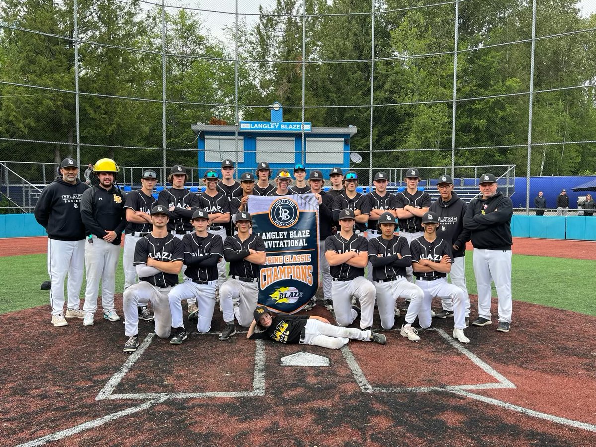 LUCKYPAWA's tweet photo. Congrats to the entire Langley Blaze organization. A special thanks to all the parents and fans that cheered, volunteered and supported the boys while taking the Title in the Ken Hatton Memorial.⁦@Langleyblaze⁩ #langleyblaze #pblbaseball #jpbl ⁦@PrepBaseballBC⁩ https://t.co/O3qVJ1CUDs