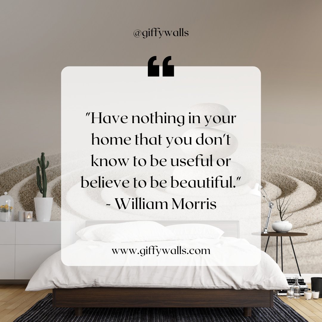 'Have nothing in your home that you don't know to be useful or believe to be beautiful.' —William Morris.

#HomeDecor #Minimalism #Simplicity