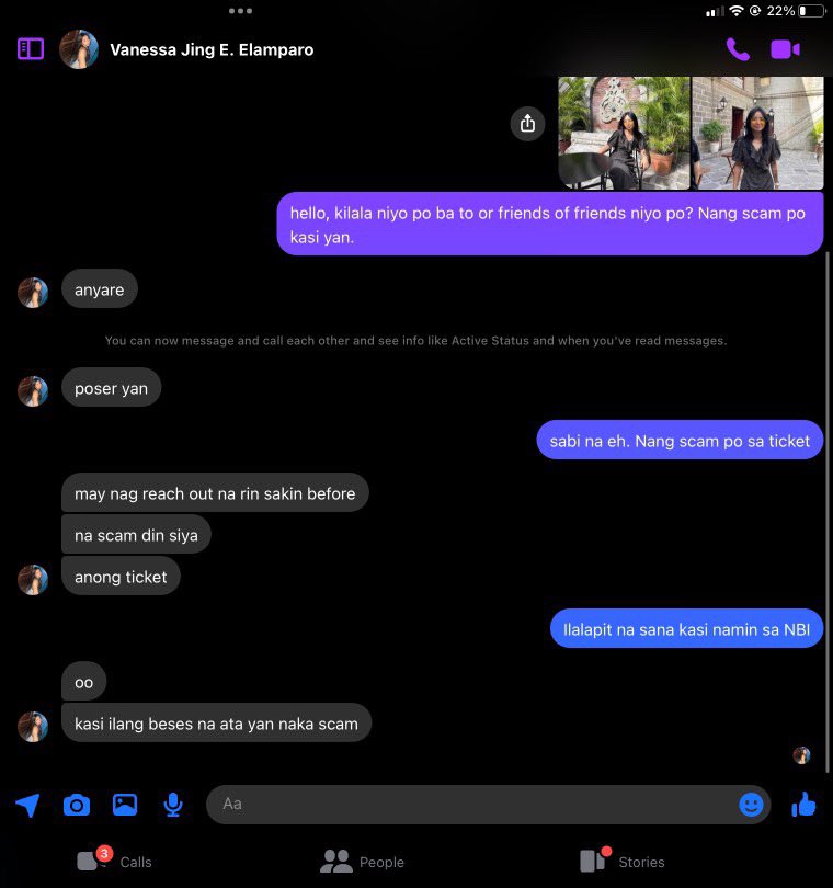 ivosfond's tweet photo. kinabukasan chinat namin yung isa sa mga nakalike dun sa posts niya, then we confirmed na poser nga yung acc at nangsscam talaga siya even before. right pic is yung legit acc and identity nung girl https://t.co/RA6lCUq7Db