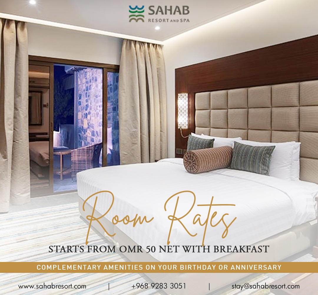 Escape to paradise at Sahab Resort and Spa! 🌴✨

Book your dream getaway now!

#SahabResortandSpa #LuxuryEscape #CelebrateInStyle #Muscat #Oman #LuxuryResort #StayInLuxury #LuxuryStay #Offers #luxuryhotelsworld #uniqueresorts #beautifulresort