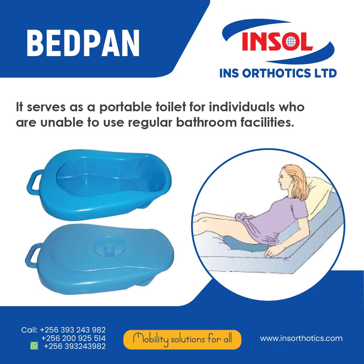 A bedpan is a portable container used for collecting urine or feces from someone who is unable to use a toilet. It is used by individuals who are bedridden, have limited mobility, or are unable to easily access a bathroom due to medical conditions or physical limitations.