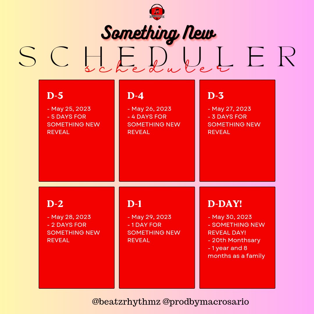 macrealmofc's tweet photo. SOMETHING NEW 👀
S C H E D U L E R

#BeatzRhythmz #BRcomingZoon #MacRosario https://t.co/PmwX1RrHUn