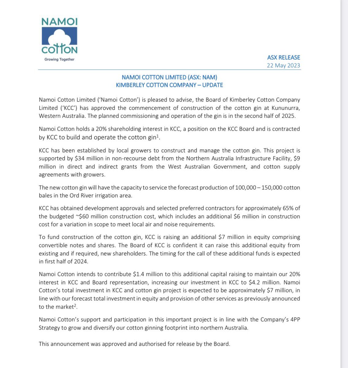 Matt Brann on Twitter "Kununurra set to have a cotton gin operational